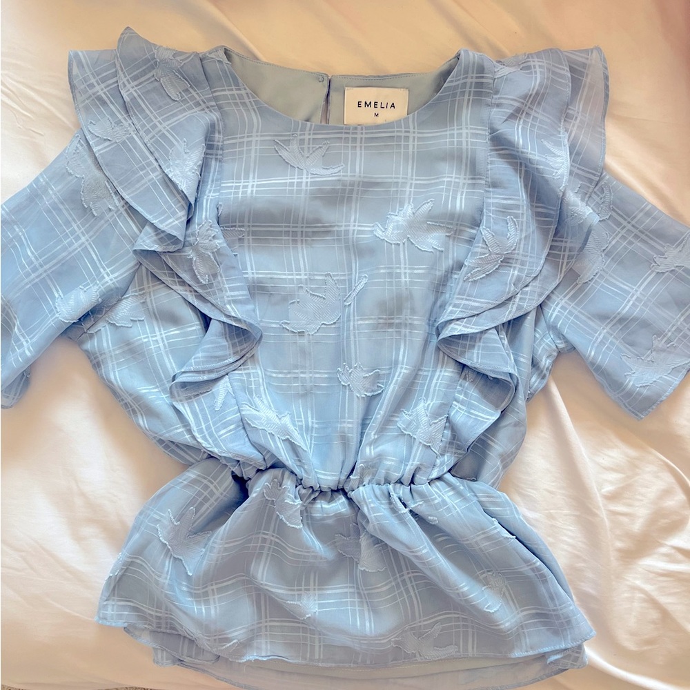 Versona baby blue blouse